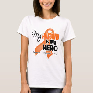 Camiseta Mi marido es mi héroe - leucemia
