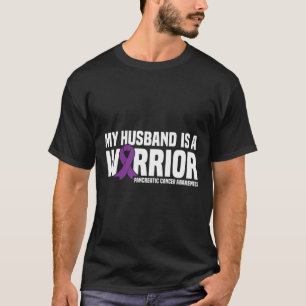 Camiseta Mi marido es un guerrero pancreático con cáncer