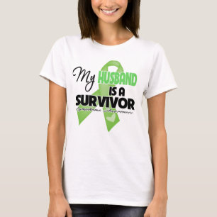 Camiseta Mi marido es un superviviente - linfoma