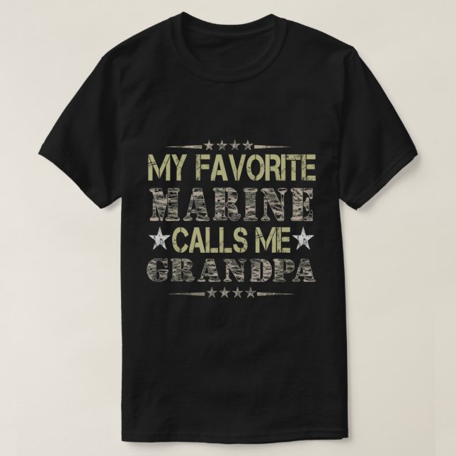 Camiseta Mi Marina Favorita Me Llama Abuelo, Veterano Día T (Diseño del anverso)