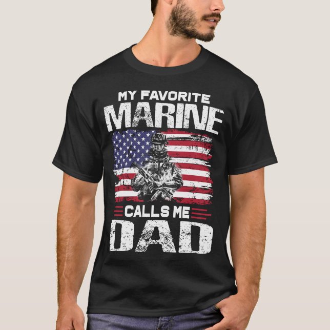 Camiseta Mi Marine favorita me llama Día de los Padres (Anverso)
