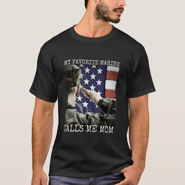 Camiseta Mi marine favorito me llama mamá (Anverso)