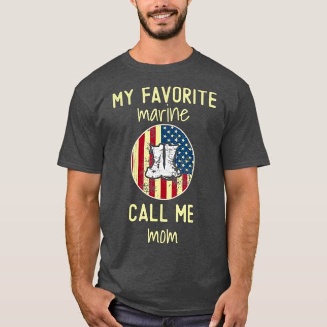 Camiseta Mi marine favorito me llama mamá (Anverso)