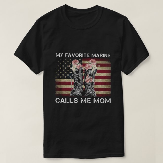 Camiseta Mi marine favorito me llama mamá (Diseño del anverso)