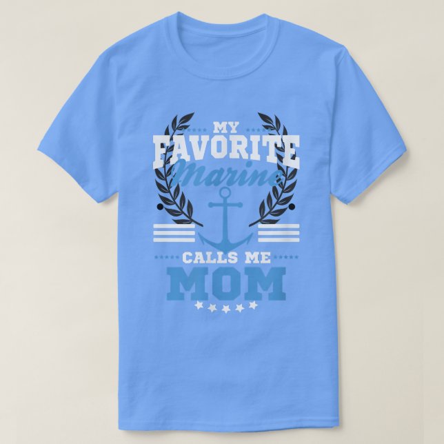 Camiseta Mi marine favorito me llama mamá 187 (Diseño del anverso)