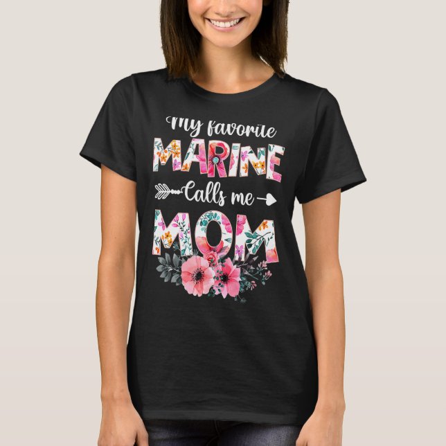 Camiseta Mi marine favorito me llama mamá Ejército Marino (Anverso)