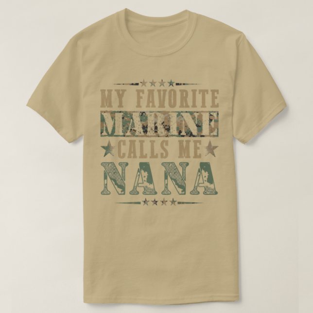 Camiseta Mi marine favorito me llama Nana, veterano prem de (Diseño del anverso)