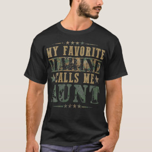 Camiseta Mi marine favorito me llama tía Veterana D