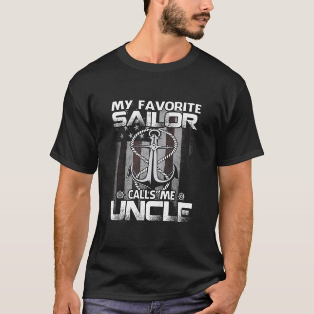 Camiseta Mi marinero favorito me llama diversión de veteran (Anverso)