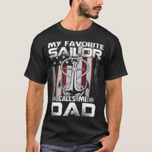 Camiseta Mi marinero favorito me llama veterano de la marin