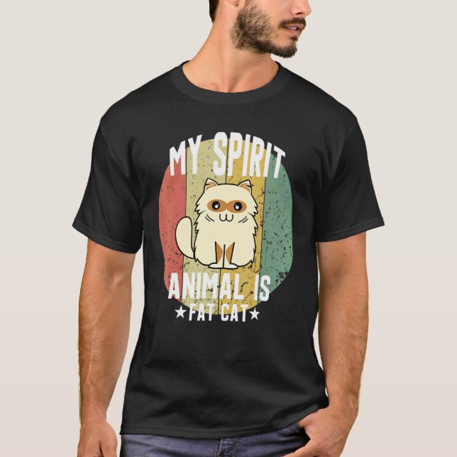 Camiseta Mi Mascota Espiritual Animal Es Gatos Mascotas Gra (Anverso)