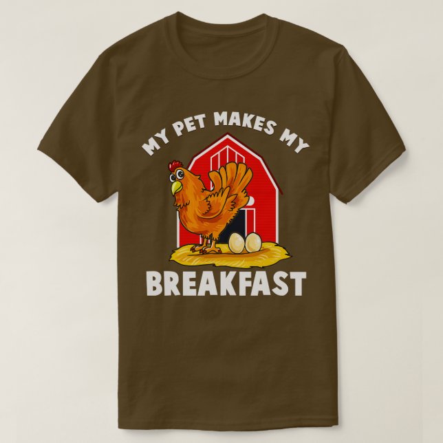 Camiseta Mi Mascota me hace desayunar animales de granja de (Diseño del anverso)