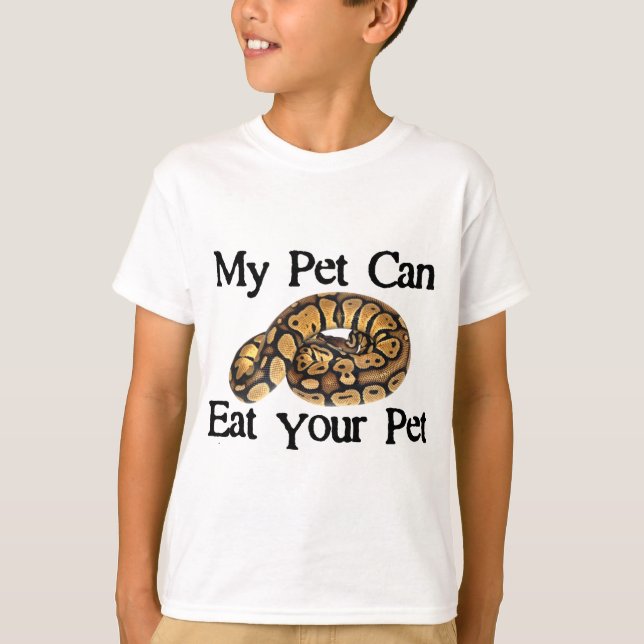 Camiseta Mi mascota puede comer a su mascota (Anverso)