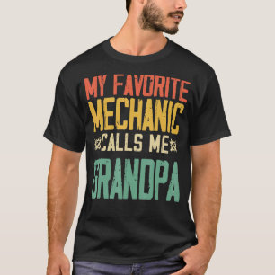 Camiseta Mi Mecánico Favorito Me Llama Retro Vintage Abuelo