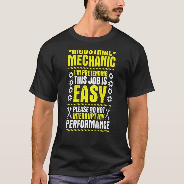Camiseta Mi mecánico industrial de rendimiento (Anverso)