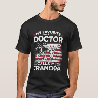 Camiseta Mi Médica Favorito Me Llama Abuelo Bandera Estadou