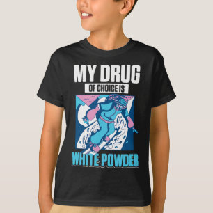 Camiseta Mi Medicamento Favorito Es Nieve En Polvo Blanco S