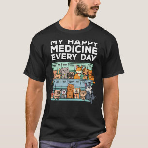 Camiseta Mi medicina feliz todos los días caja de píldoras