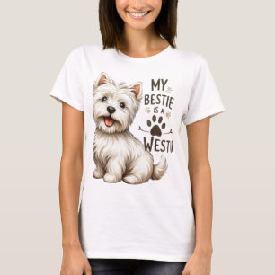 Camiseta Mi mejor amiga es una Westie adorable Terrier de W