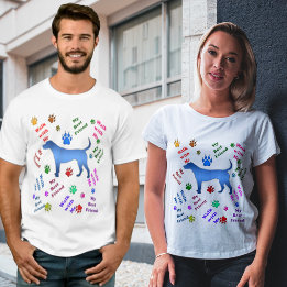 Camiseta Mi Mejor Amigo El Perro Camina Conmigo Paw White U