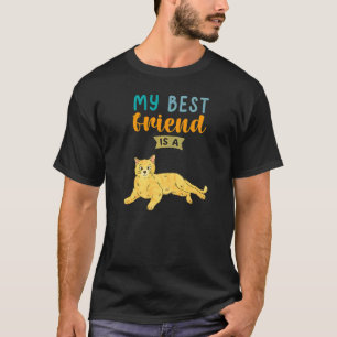 Camiseta Mi Mejor Amigo Es Un Gato Naranja Tabby