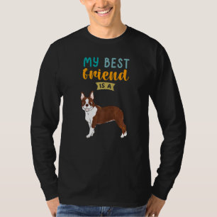 Camiseta Mi Mejor Amigo Es Un Marrón Boston Terrier Bostier