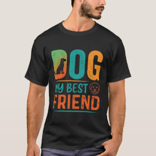 Camiseta Mi Mejor Amigo Perro Diseño Retro