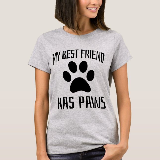 Camiseta Mi mejor amigo tiene garras - amantes del perro (Anverso)