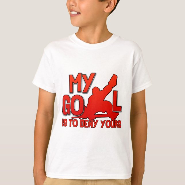 Camiseta Mi meta, portero del hockey (Anverso)