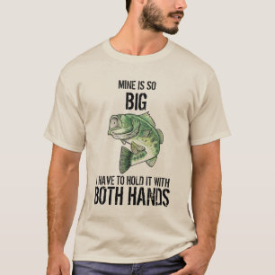 Camiseta Mi mina de pesca divertida es tan grande lubina