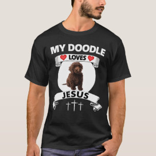 Camiseta Mi Mini Labradoodle Ama A Jesús Familia Cristiana