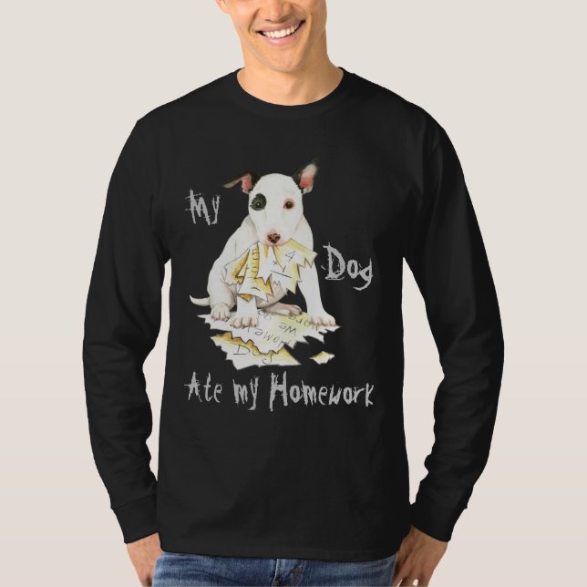 Camiseta Mi Ministra Bull Terrier Se comió mi hogar (Anverso)