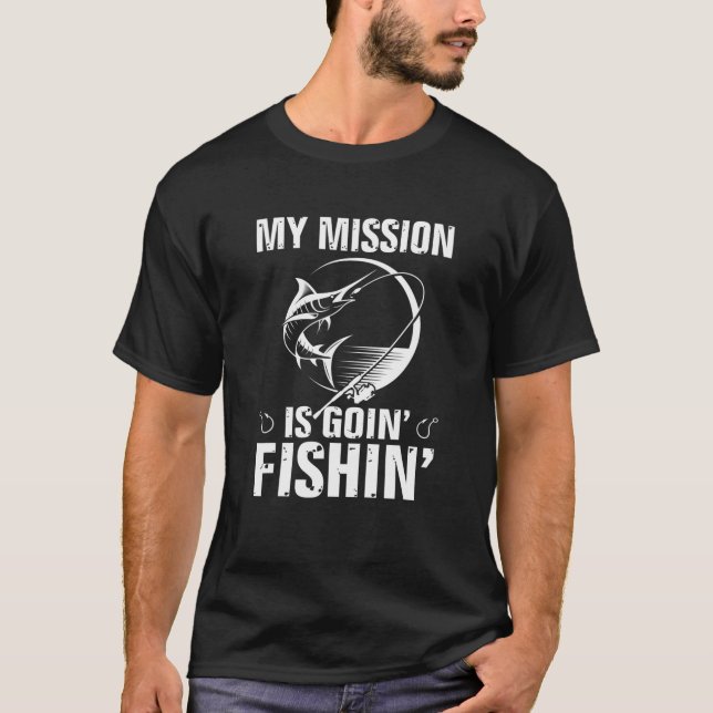 Camiseta Mi misión es pescar el humor en la pesca inalámbri (Anverso)