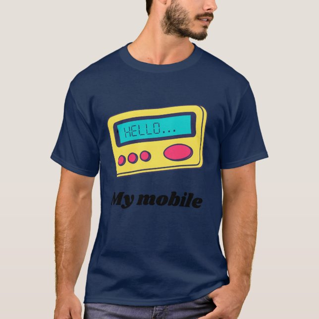 Camiseta Mi móvil estilo 90 (Anverso)