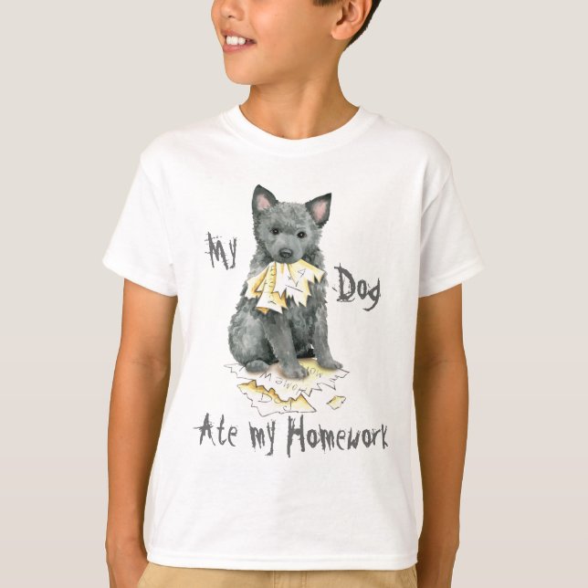 Camiseta Mi Mudi Ate My Homework T-Shirt (Anverso)