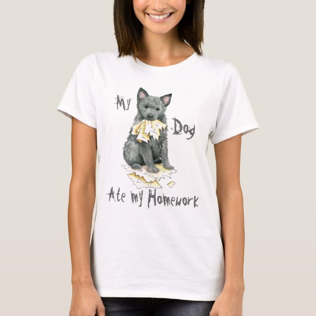 Camiseta Mi Mudi Ate My Homework T-Shirt (Anverso)