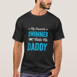 Camiseta Mi Nadador Favorito Me Llama Papi Funny Nadando