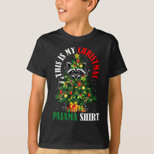 Camiseta Mi Navidad Pajama Raccoon Como Hija Propietaria De