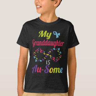 Camiseta Mi Nieta Autista Es Un Increíble Autismo Adquirido