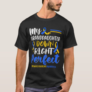 Camiseta Mi nieta boca abajo Síndrome de Down Perfecto