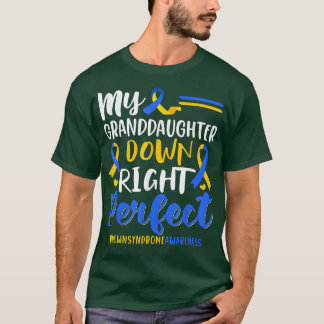 Camiseta Mi nieta boca abajo Síndrome de Down Perfecto 