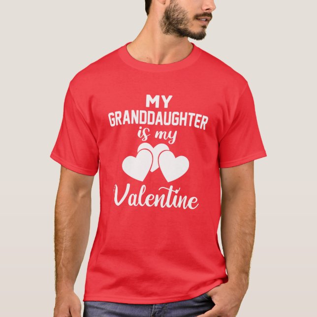 Camiseta Mi Nieta Es Mi Día de San Valentín De San Valentín (Anverso)