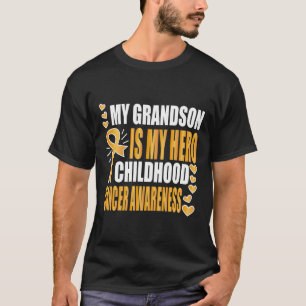Camiseta Mi nieto es mi héroe Conciencia sobre el cáncer in