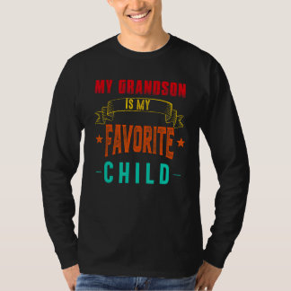 Camiseta Mi nieto es mi nieto favorito, abuelo gracioso