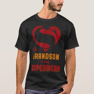 Camiseta Mi Nieto Es Superhéroe T Shirft Gift Mother Fathe