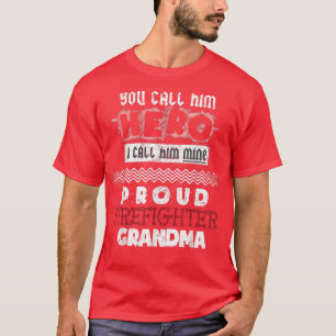 Camiseta Mi Nieto Es Un Bombero Orgulloso Gra