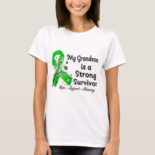 Camiseta Mi nieto es una cinta fuerte del verde del