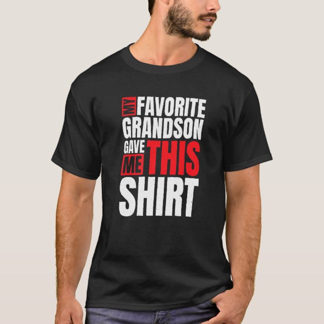 Camiseta Mi nieto favorito me dio esta abuela (Anverso)
