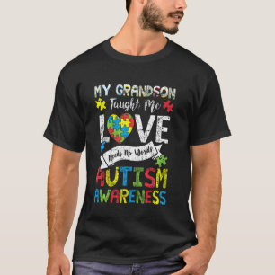 Camiseta Mi Nieto Me Enseñó Amor No Necesita Palabras Autis