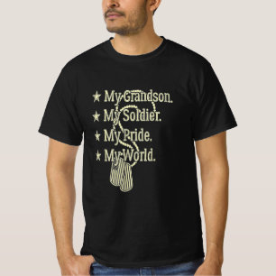 Camiseta Mi nieto soldado héroe militar abuelo regalo